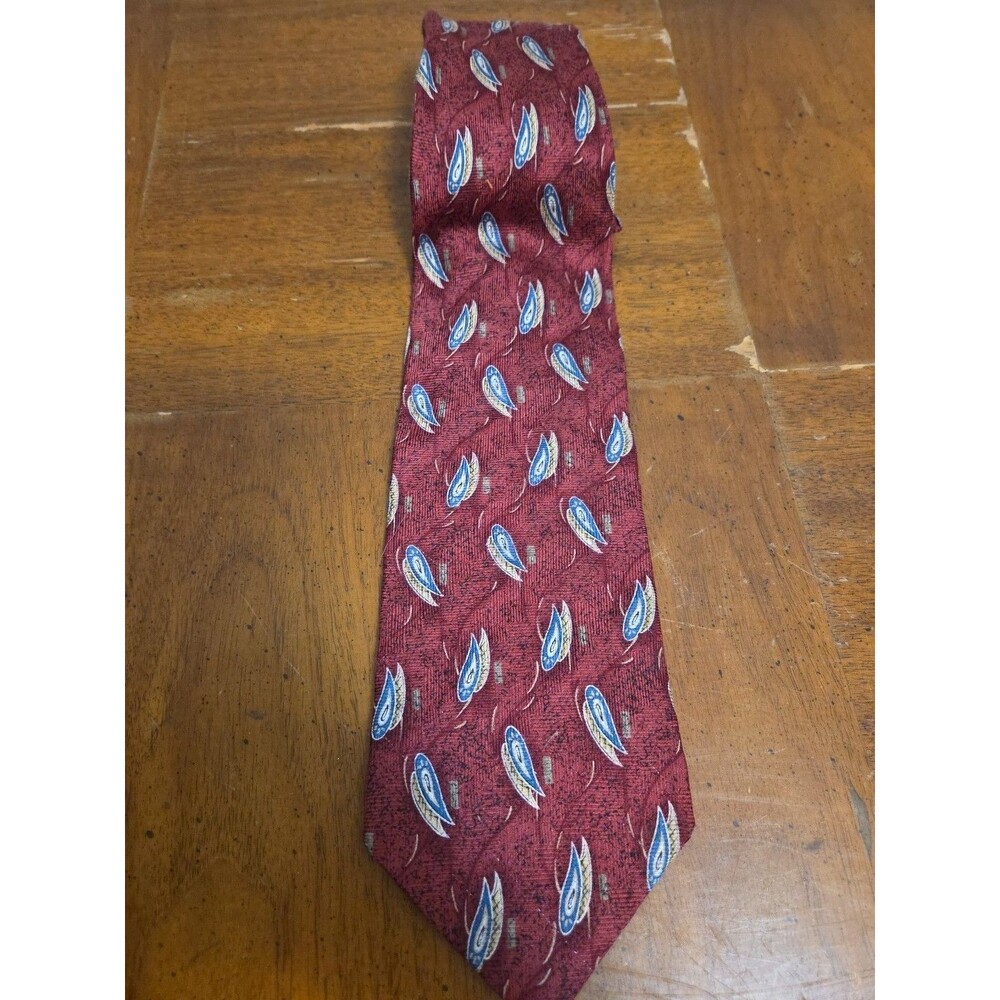 Ferrell Reed for Nordstrom Silk Tie Burgundy Paisley Vintage